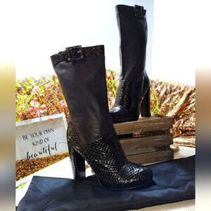 NWOB Rachel Zoe Snake Skin Nappa Leather Boot